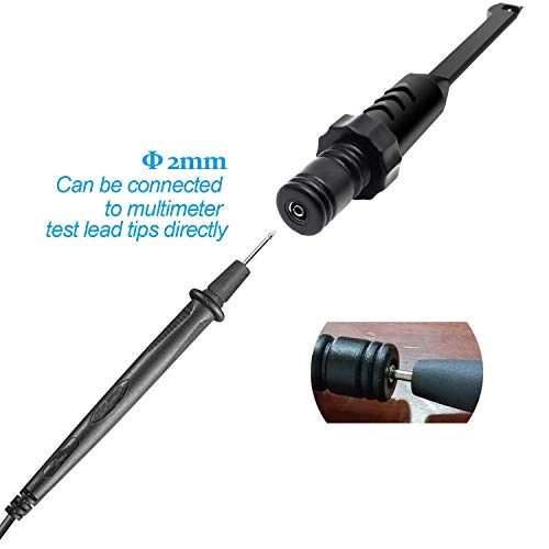 Electronic Wire Piercing Probe Clip - 2mm 2 Pack Black&Red