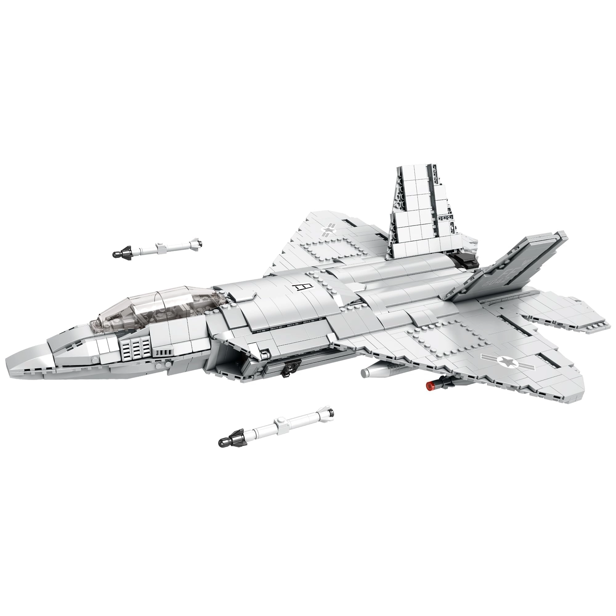 Menbis Narwhal Building Blocks Set - F-22 1837 pcs Display Box