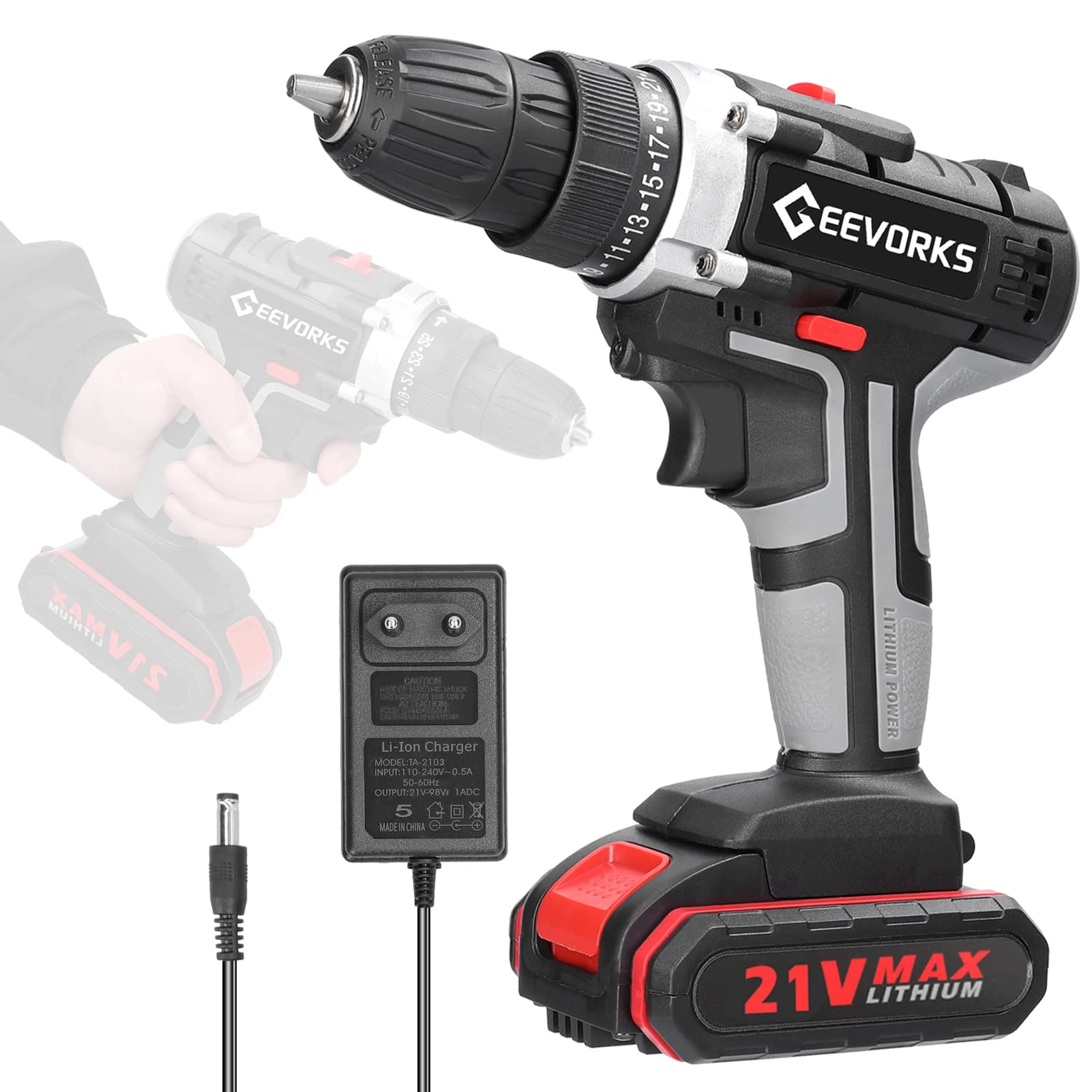 Electric Drill - 21V 1300mAh