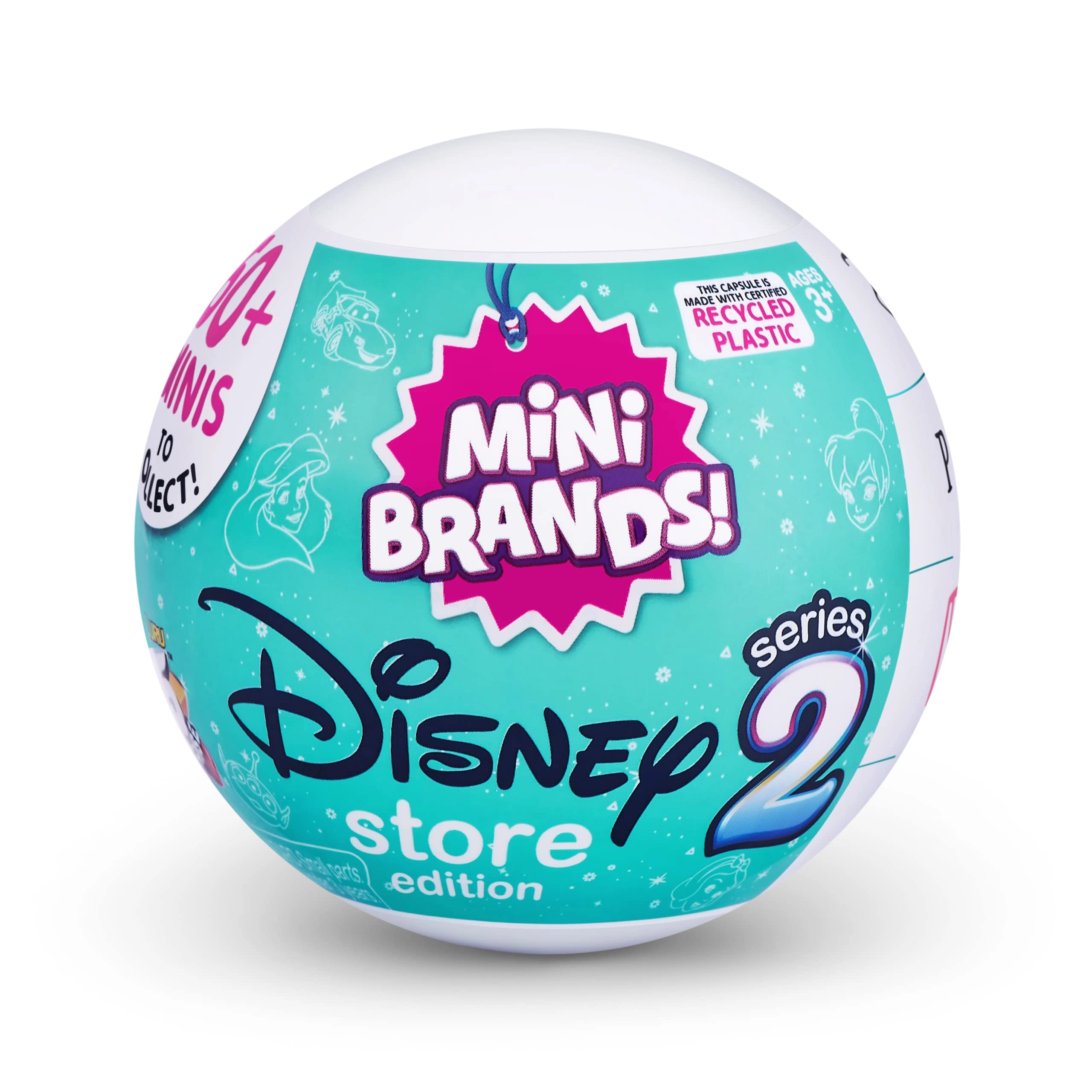 ZURU Mini Brands Disney Store Edition Series 2 - 3 years Marvel, Pixar, Star Wars, Mickey Mouse & Friends, Disney Princesses 5 pieces