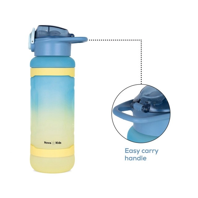 Kids Water Bottle - Flip Straw - 1000 ml