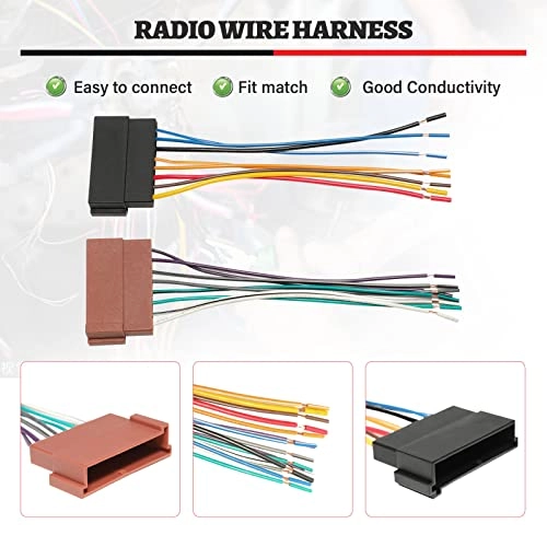 Radio Wiring Harness Connector Adapter - Ford F150 1986-1998, 1995-2001 Expedition, 1986-1997 Ranger, Lincoln/Mercury 1986-1994