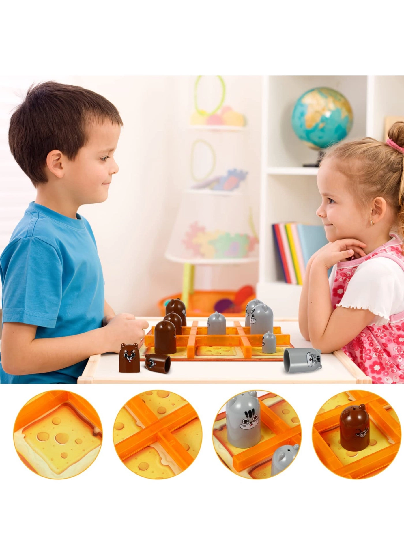 Cartoon Tic tac toe - Stacking Cups Portable Travel Toy