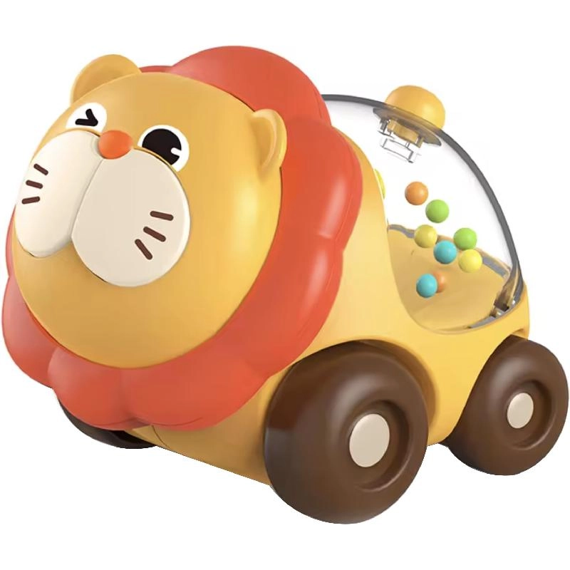 oiqio Bouncing Animal Car - Lion Orange/Yellow