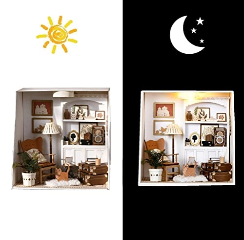 Miniature Wooden Dollhouse Furniture Kit - Creative Room 1:24