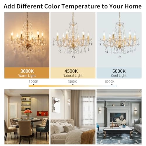 K9 Crystal Chandelier - 6-Lights 27"H 22"W Gold