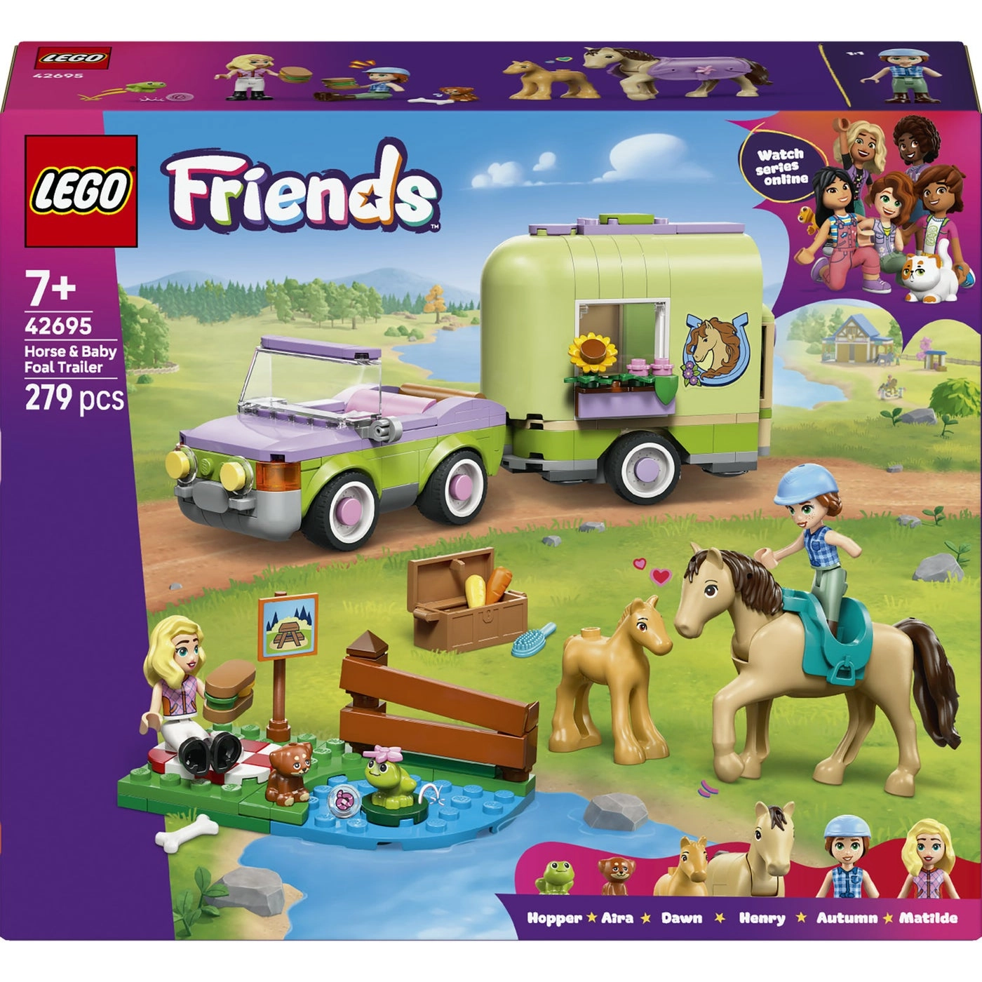 Friends Horse & Baby Foal Trailer (42695)