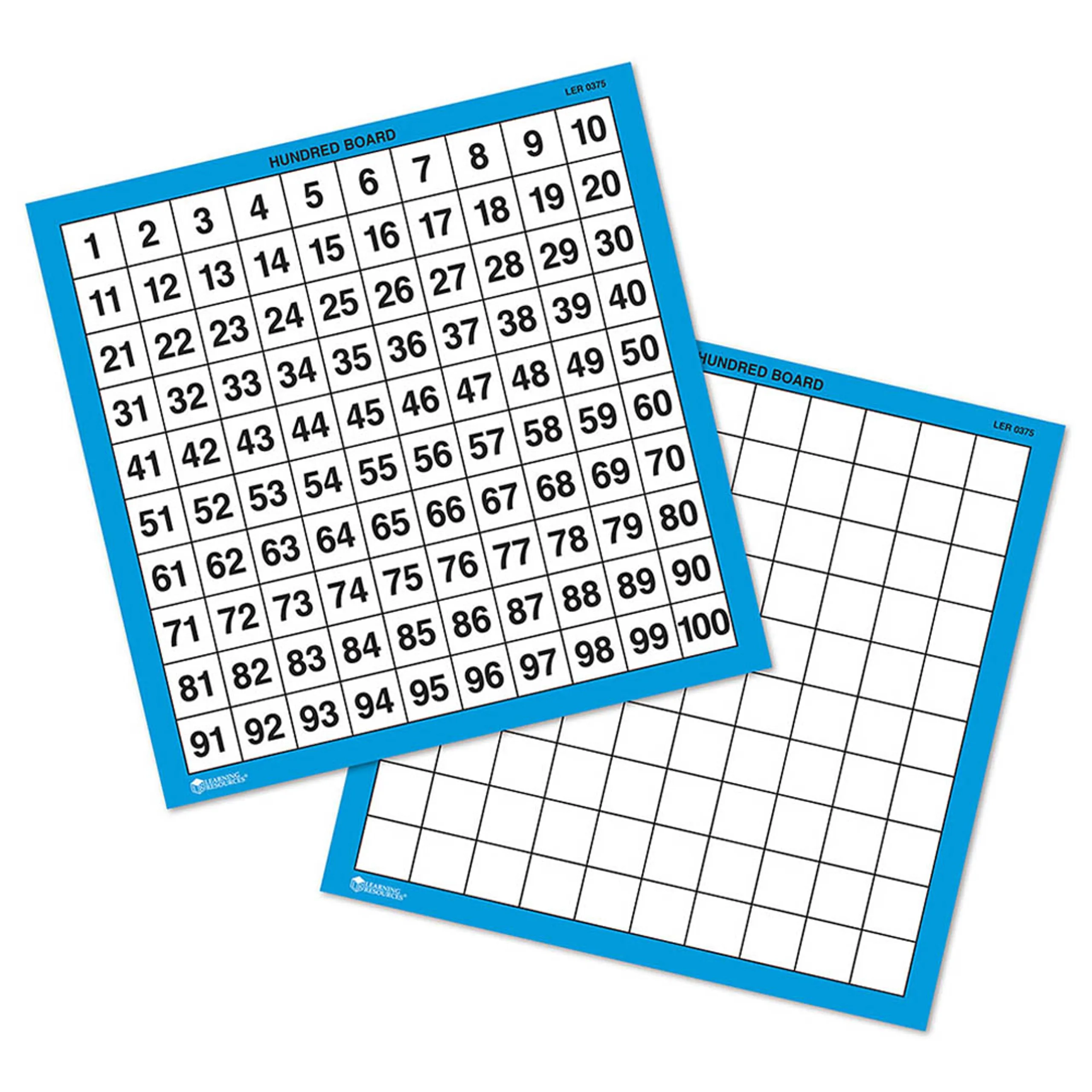 Wipe Clean Hundred Boards - Suitable for 5 years and above 10 pieces