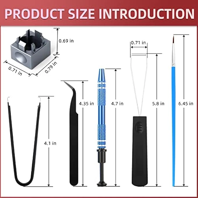 JRX 205G0 - 15G/0.53OZ + Switch opener + Lubrication Pen + Tweezers + Switch Puller + 4-Claw Grabber + Keycap puller