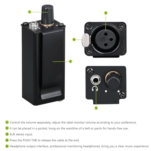 Portable Headphone Amplifier - Rechargeable In-ear monitors
