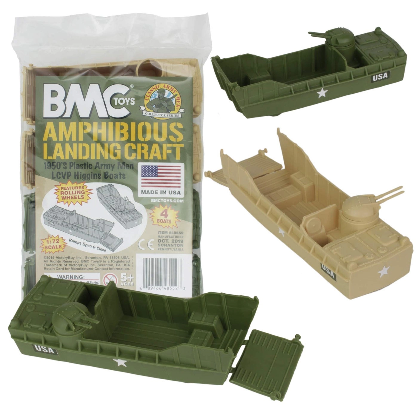 BMC Toys Classic Marx Landing Craft - 1:72 4pc