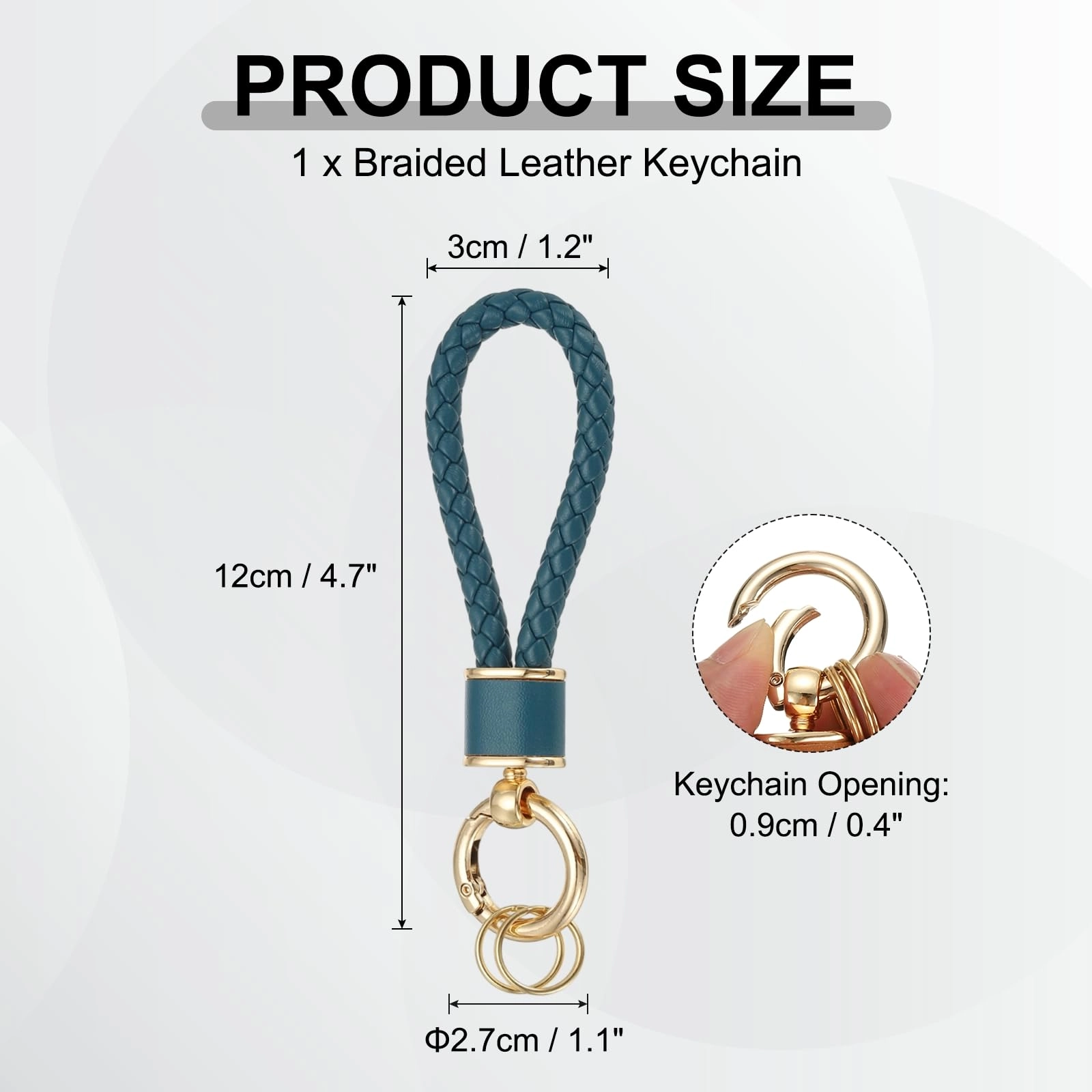 Braided Leather Keychain - Animal