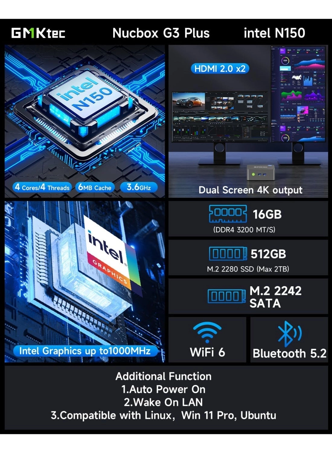 G3 Plus - 8GB 256GB Twin Lake N150