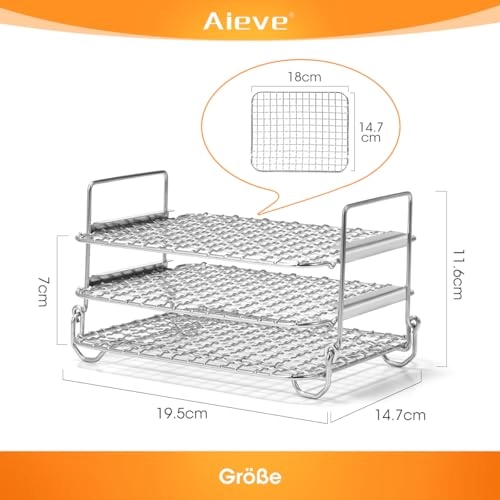 Hot Air Fryer Grill Grate - Stainless Steel