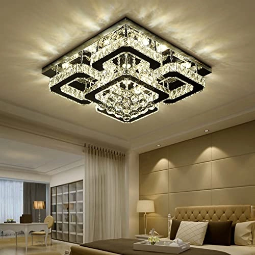 Crystal Ceiling Light - 3000k-6000k Dimmable