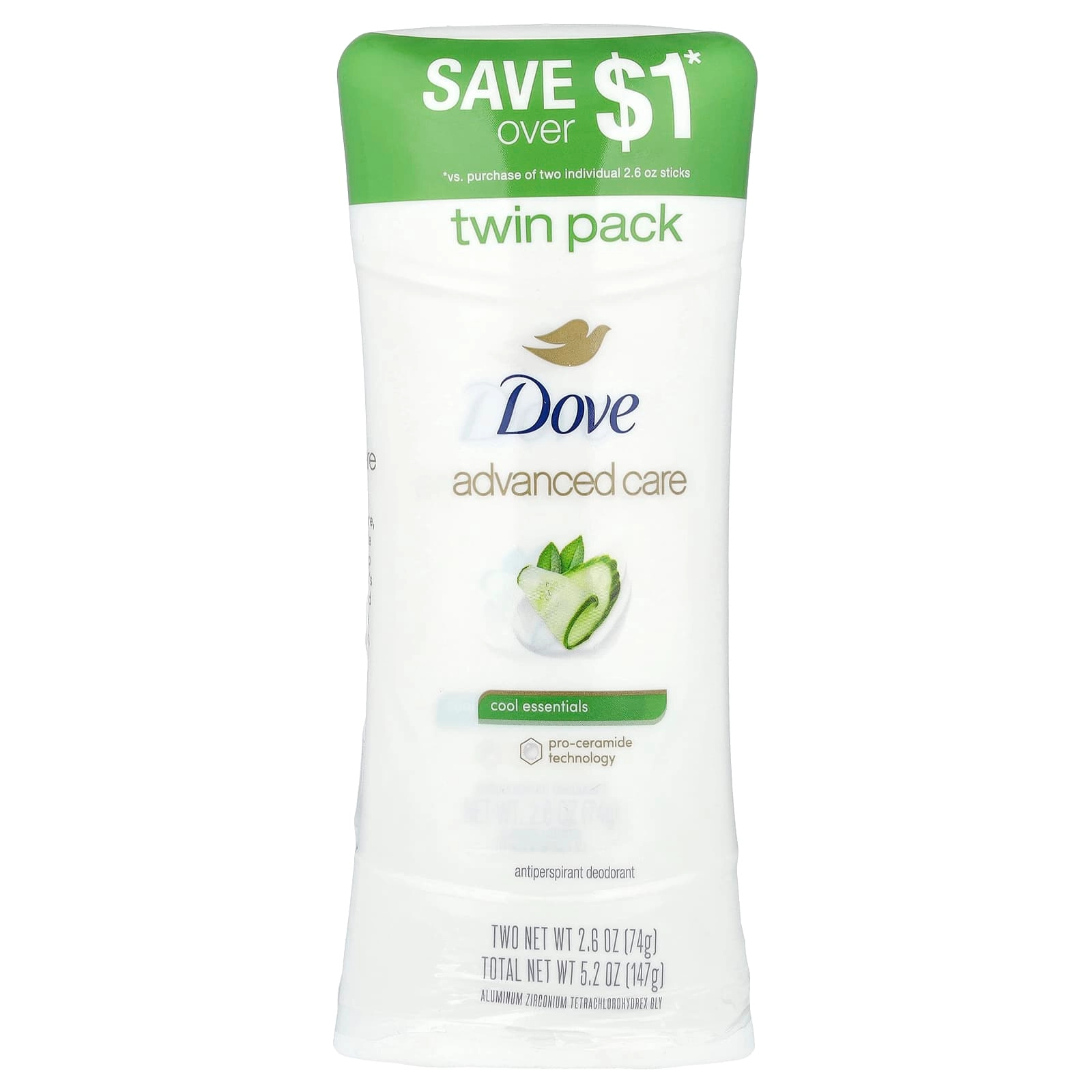 Advanced Care Antiperspirant Deodorant Stick - Cool Essentials 73.93 grams