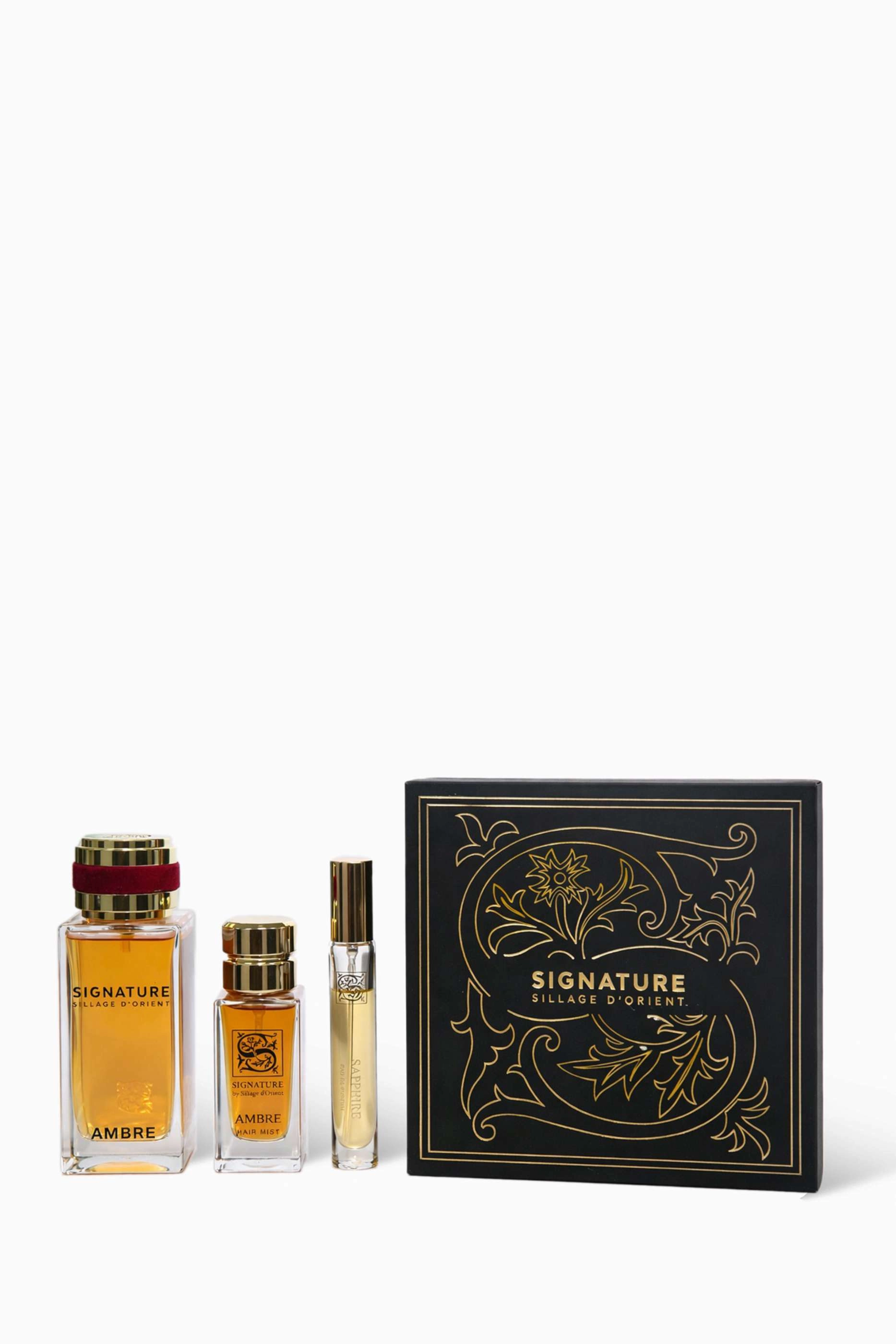 Signature Amber Eau de Parfum - 100ml + Amber Hair Mist - 30ml + Amber Eau de Parfum Travel Spray - 10ml
