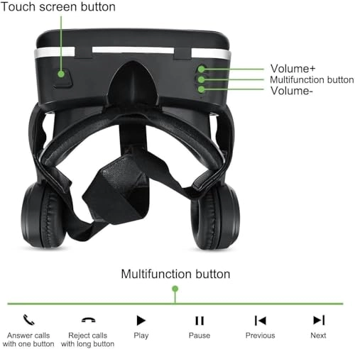 VR Glasses - Remote Control 3D 5.0-7.2 Inch