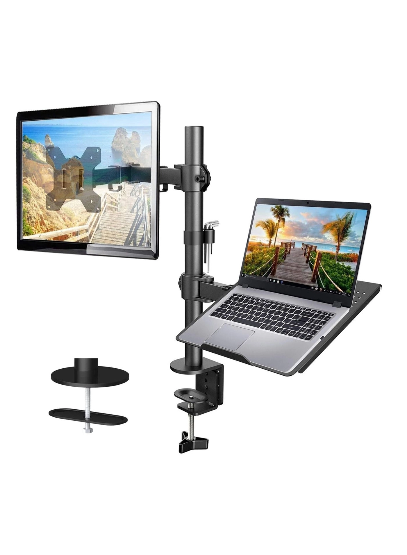 Single Monitor Arm Mount - 38 in 75x75mm 100x100mm