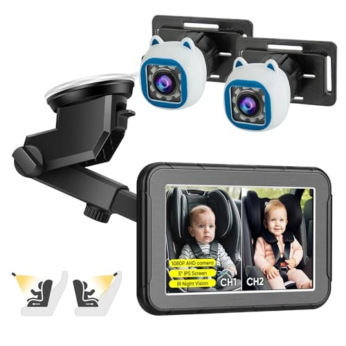 Baby Car Camera - 5 Inch 1080P Night Vision