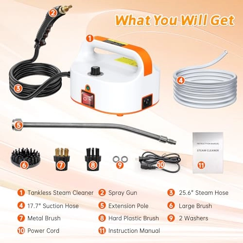 2500W Pulitore a Vapore Professionale - 4.5 BAR