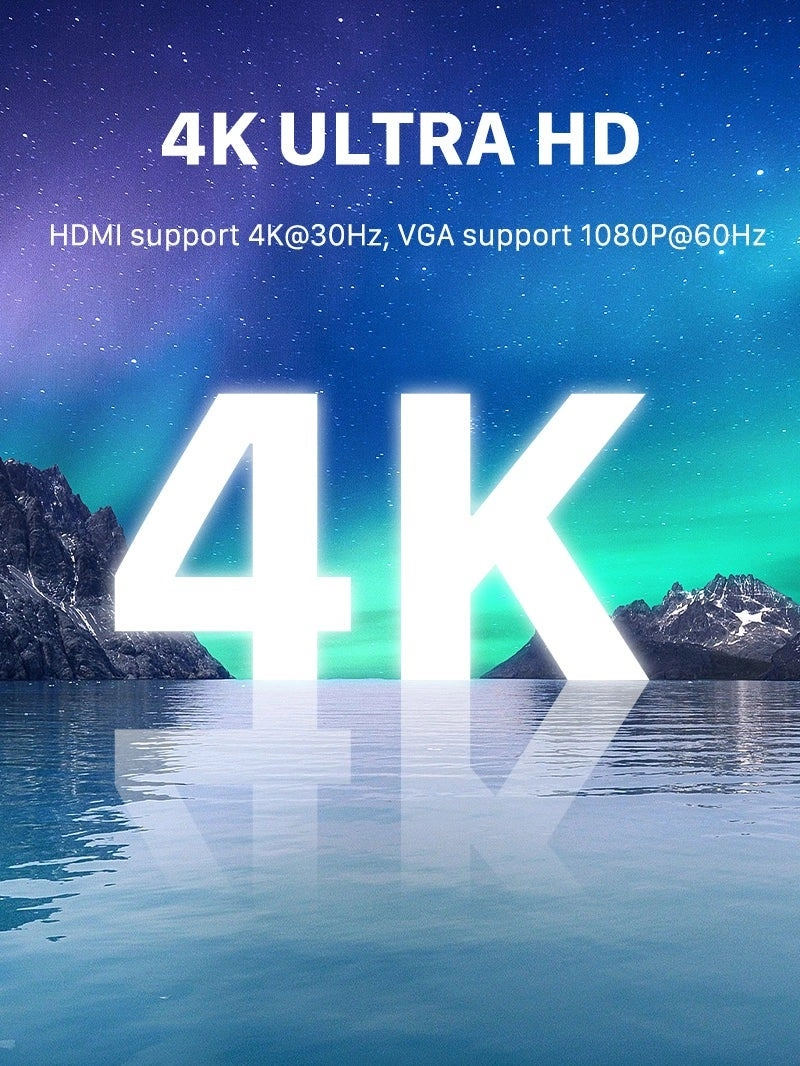 USB TYPE C TO HDMI VGA ADAPTER - 4K