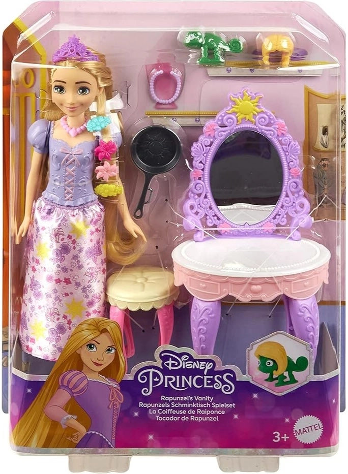 Disney Rapunzel Fashion Doll - Vanity Set Pascal & Accessories