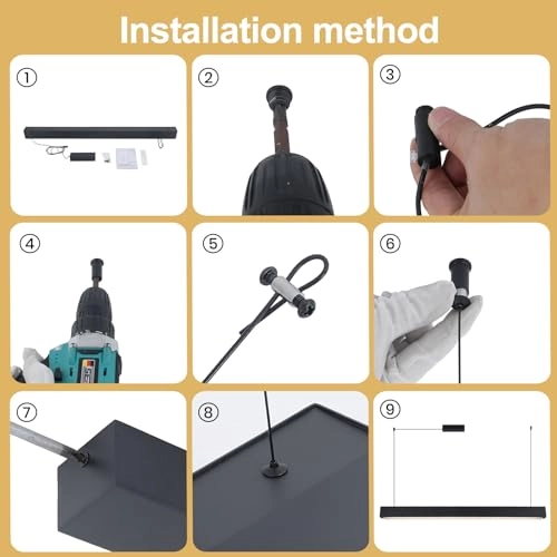 Modern LED Strip Chandelier - up to 100cm