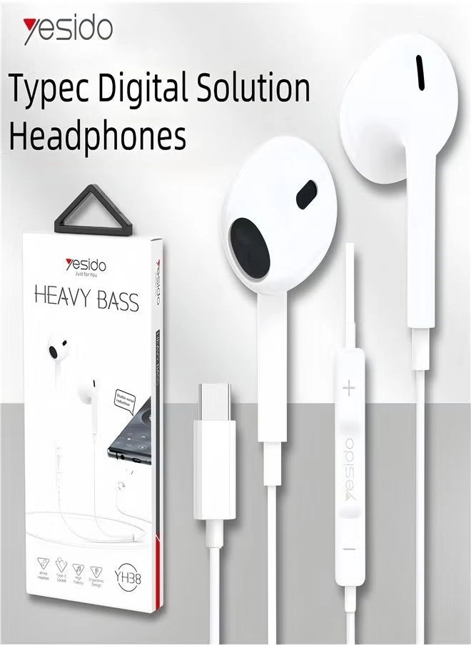 USB-C Headphones Wired Earbud