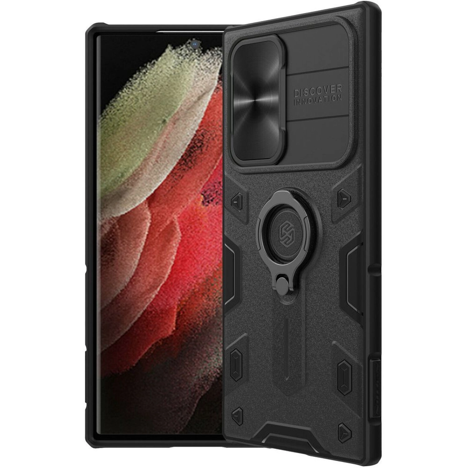 Nillkin Armor Case - Polycarbonate, TPU for Samsung Galaxy S22 Ultra