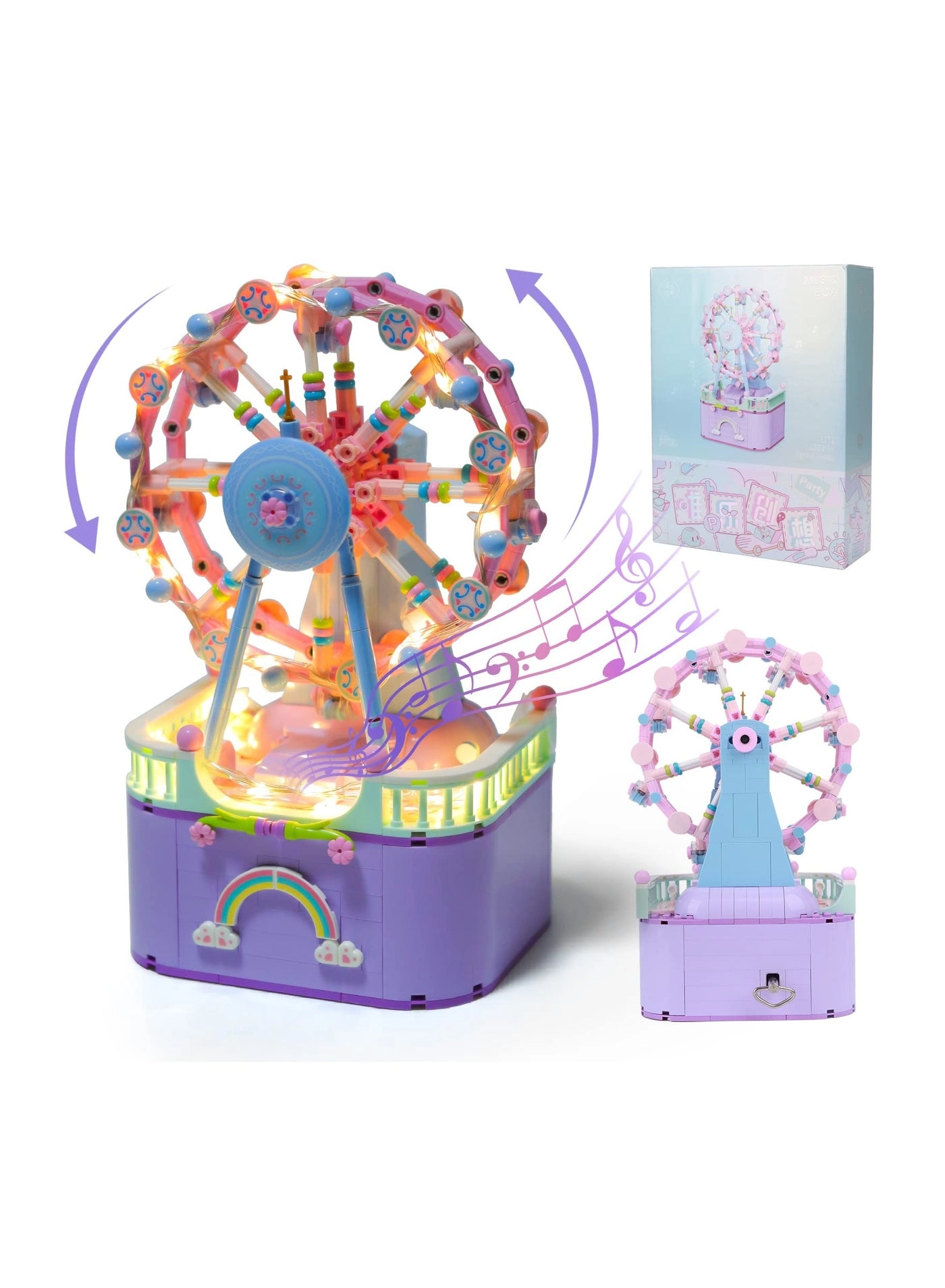 Loquat Ferris Wheel Music Box - Amusement Park 710 pcs