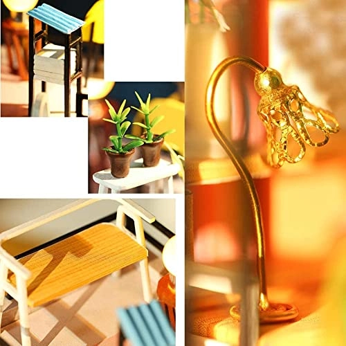 Miniature Dollhouse Kit - Mechanical Aesthetic Design 27.48 x 22.48 x 29.18 cm