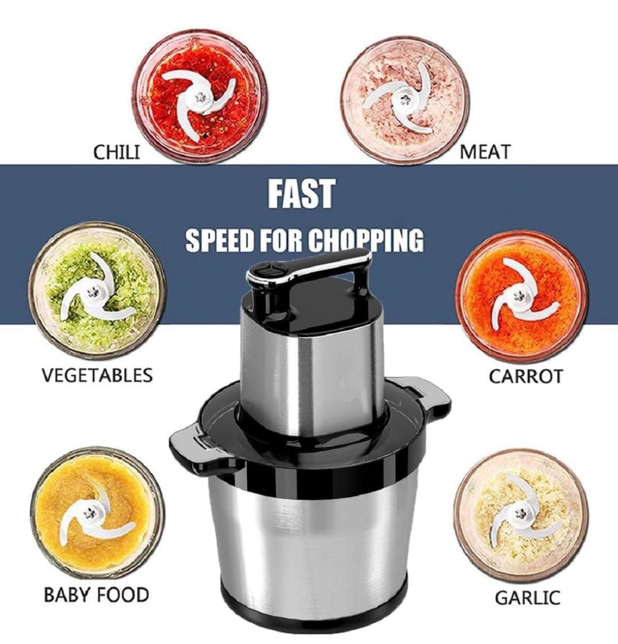 Heavy Duty Food Chopper - 7L Electric