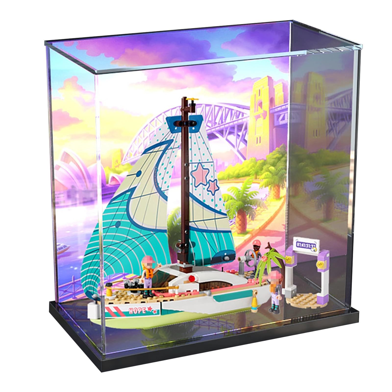 Acrylic display box - 30 x 15 x 30 cm White Base