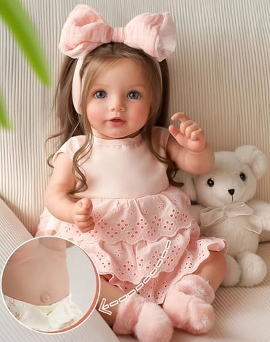 Dara Reborn Baby Doll - 20 Inch Vinyl Brown Hair Ages 3+