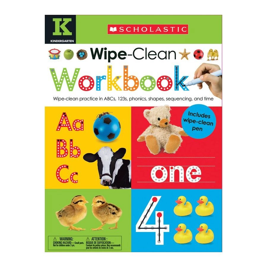 Scholastic Kindergarten Wipe-Clean Workbook - kindergarteners