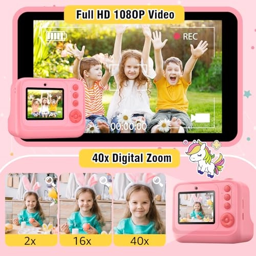 Z12 - Instant Print Camera 1080P Pink
