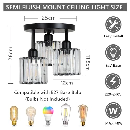 Modern Crystal Ceiling Lights - Dimmable