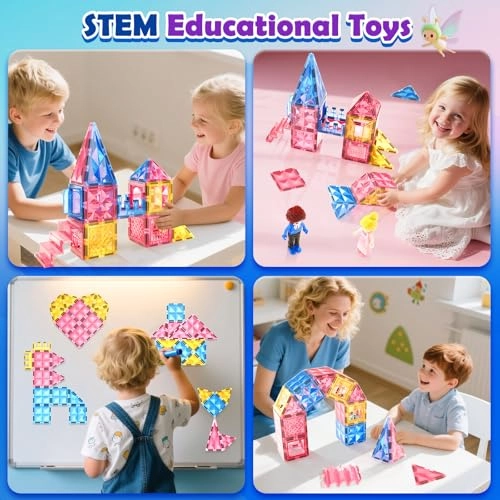 Diamond Magnetic Tiles - Princess Castle