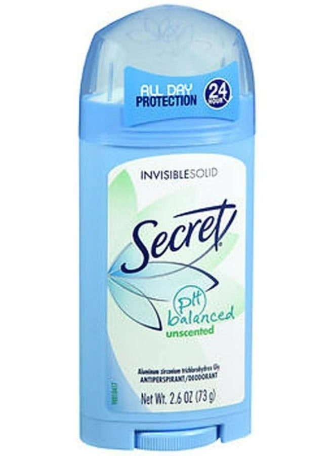 Secret Invisible Solid Antiperspirant Deodorant - Unscented 73.5 gram