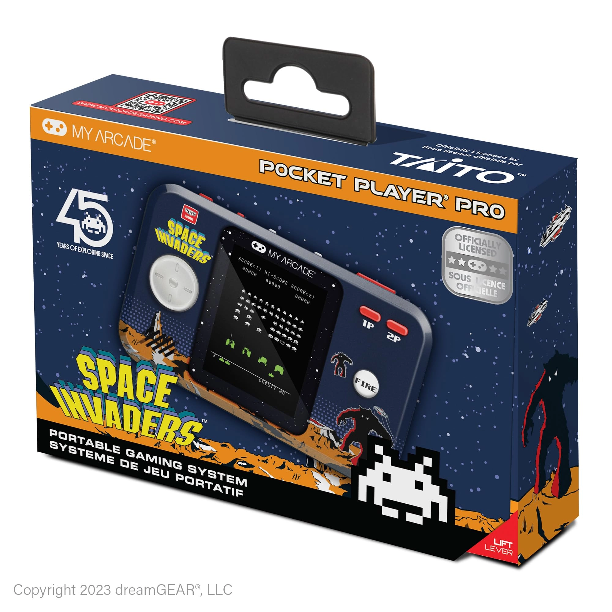 My Arcade Space Invaders Pocket Player Pro - 2.75" Black