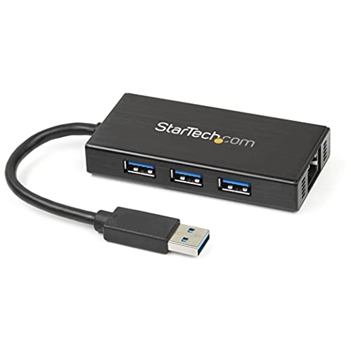 StarTech.com USB 3.0 Hub - 5Gbps 3 Port Gigabit Ethernet