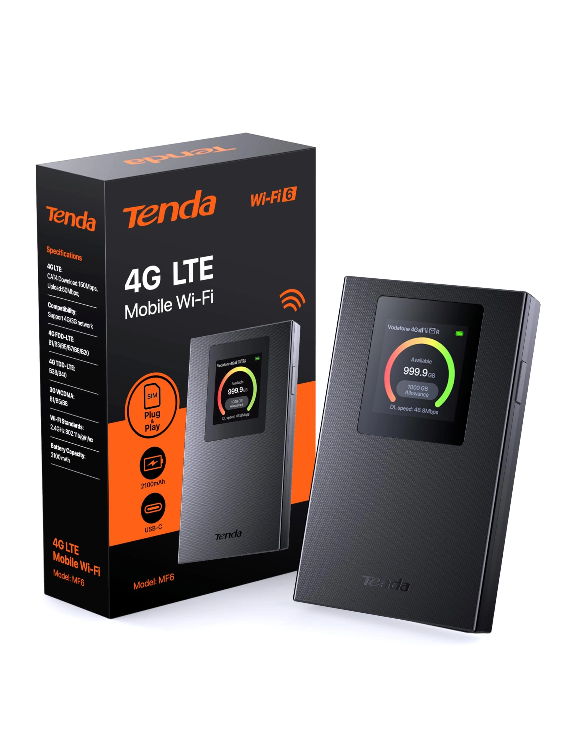 Tenda MF6 - 4G LTE Wi-Fi 6 286 Mbps