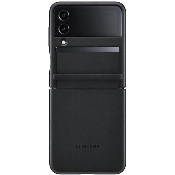 Flap Leather Cover - Leather Back Case for Samsung Flip 4