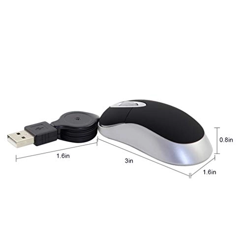 Mini Retractable Optical Mouse - Wired