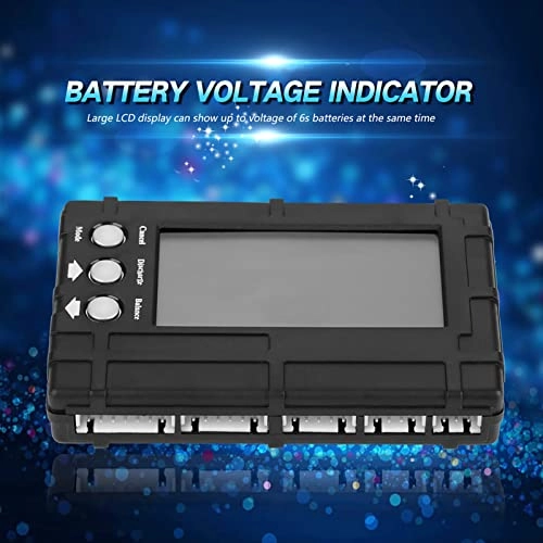 CHICIRIS RC Battery Voltage Indicator Meter Balancer - 6s Li-Po Li-Fe Large LCD Display