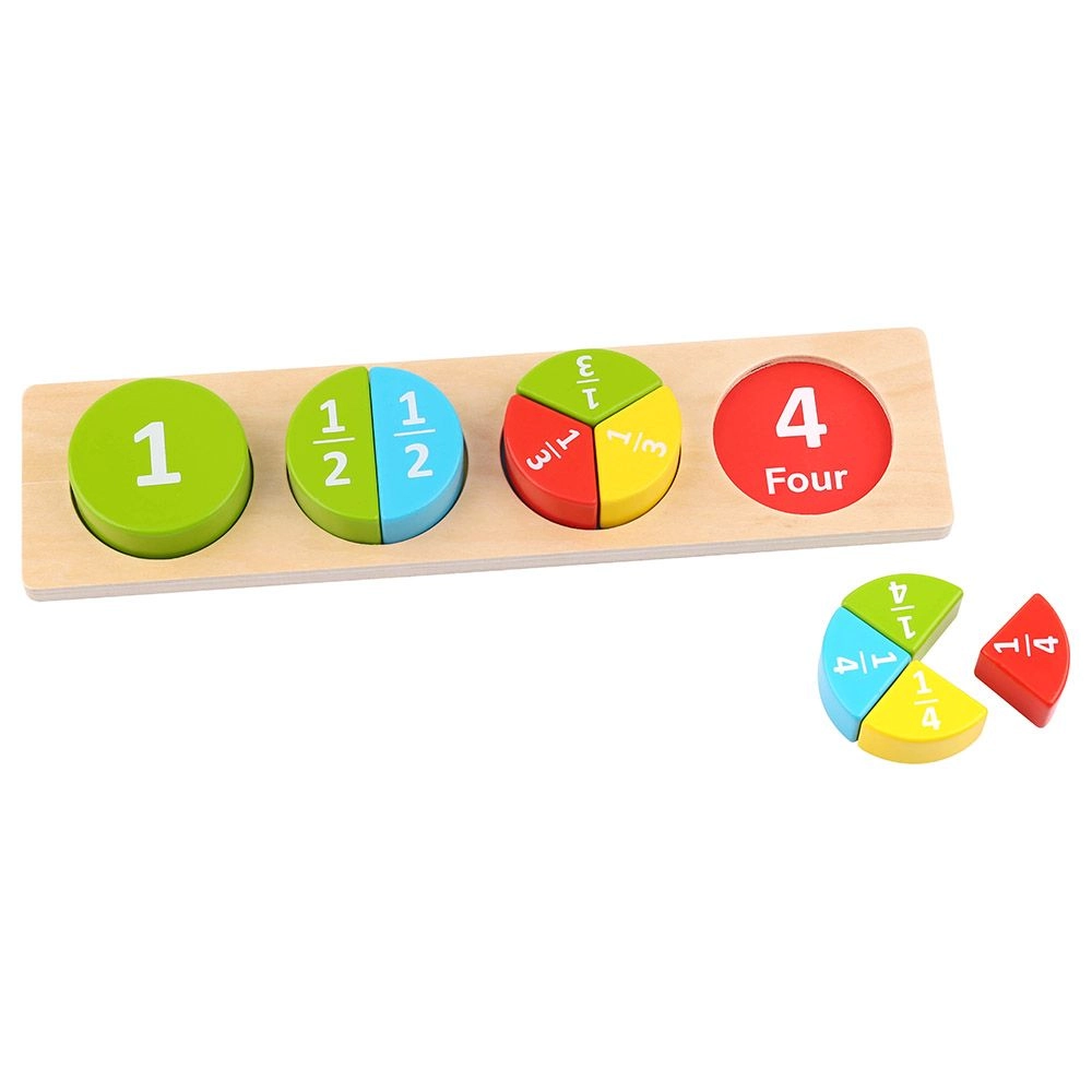 Wooden Block Puzzle Round Pegs - 2+ 4 Pieces