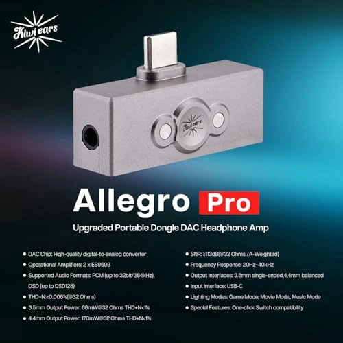 Allegro Pro - USB-C 3.5mm 4.4mm Dual ES9603