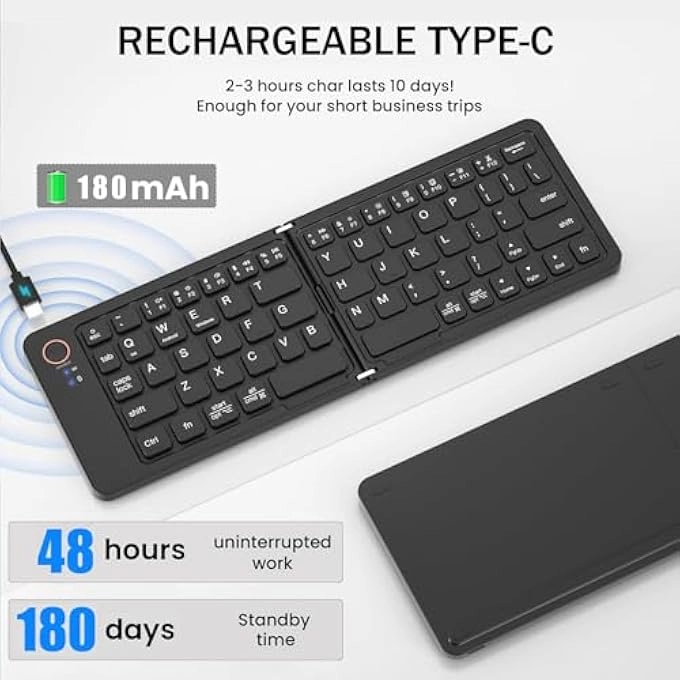 Foldable Bluetooth Keyboard - Wireless