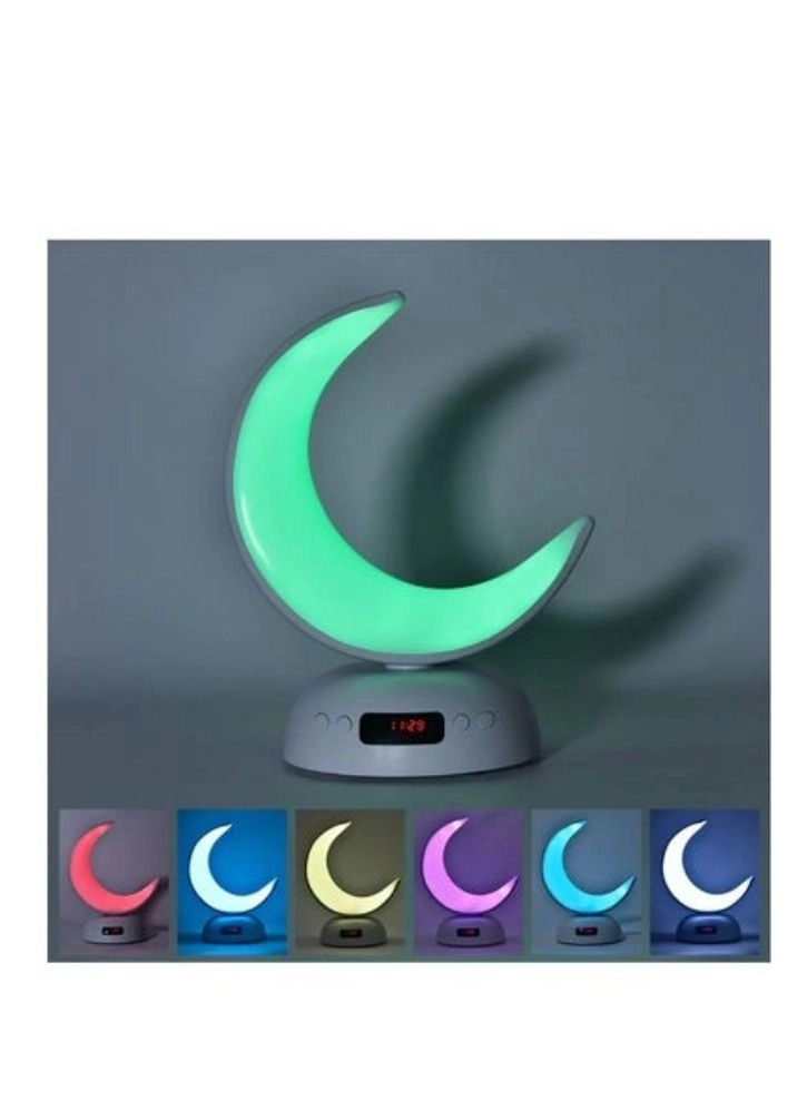 Arabic Quran Speaker - LED Moon Light Azan Alarm Clock